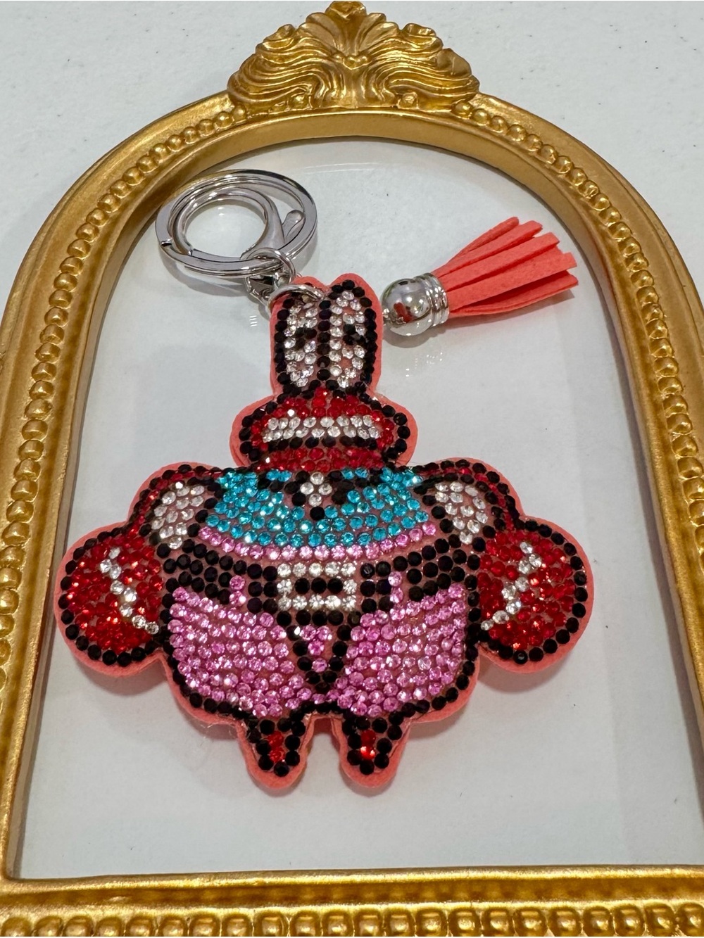 New Crystal-Accented Mr. Krabs Charm with Tassel